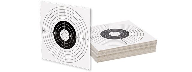 Cardboard Bullseye Airsoft Targets-100 Count