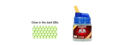 Glow In The Dark 0.12g 6mm BBs - 1000 Rounds - Bottle