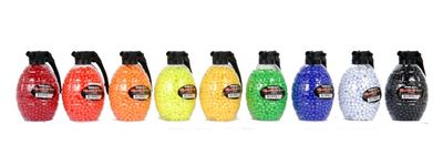 0.12g 6mm BBs in Large Grenade Bottle - 1500 Rounds Bottle - Mixed Colors