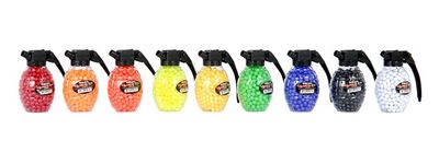 0.12g 6mm BBs in Small Grenade Bottle - 500 Rounds per Bottle - Mixed Colors
