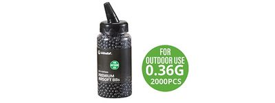 GoldenBall 2000 Round .36G Premium Grade Outdoor BBs - Black