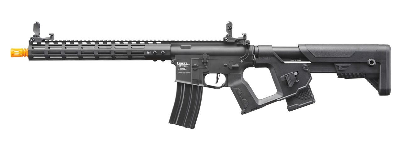 Lancer Tactical Archon 14" M-LOK Proline Series M4 Airsoft Rifle with Alpha Stock, COLOR: Black