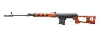 LCT SVD Dragunov Electric Airsoft Sniper Rifle - Real Wood