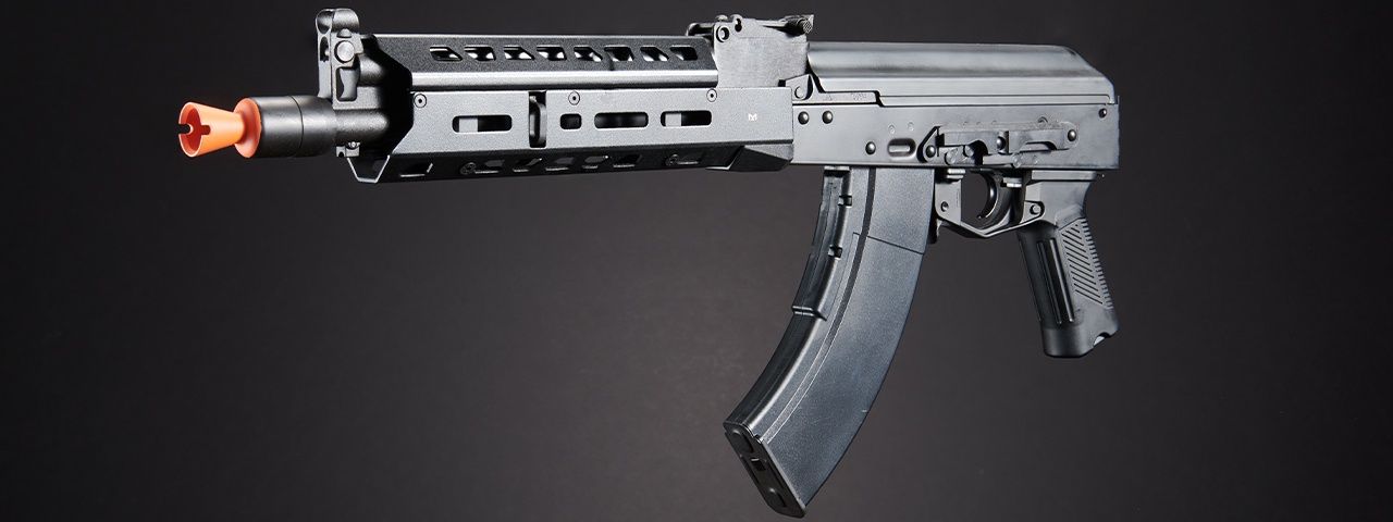 LCT Airsoft AK104 Steel AEG Airsoft Rifle with ASTER V2 SE Expert &amp; Picatinny Stock Adapter