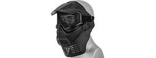 G-Force Face Mask with Mesh Eye Protection, COLOR: Black