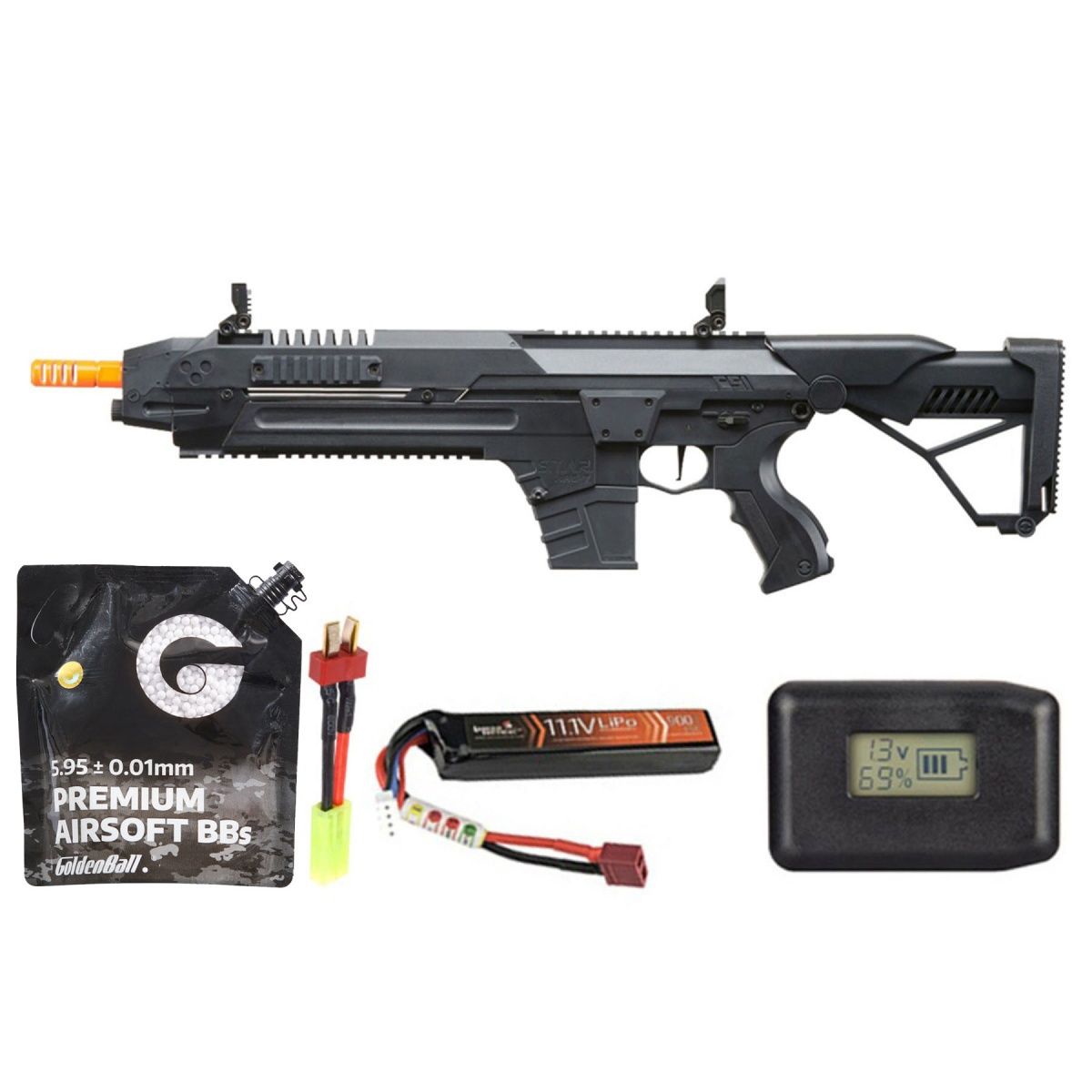 Poseidon CSI XR5 Series Advanced Battle Rifle - Battery/Adapter/Charger Combo, COLOR: Black