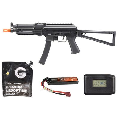 Kalashnikov USA Licensed KR-9 SBR Airsoft AEG Rifle - Battery+Charger Combo