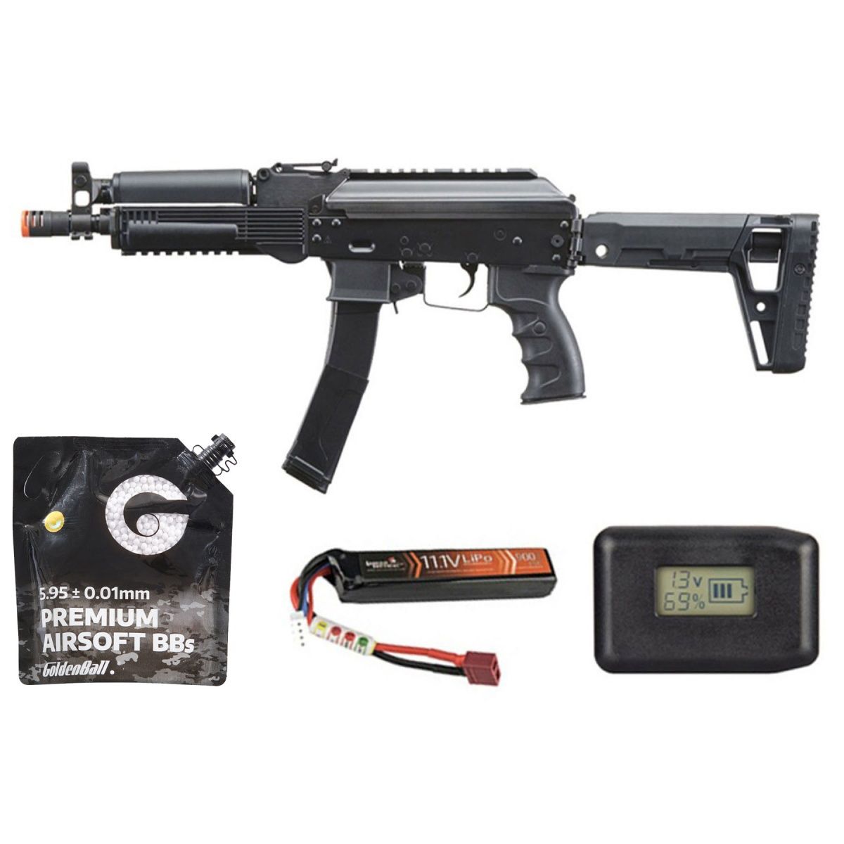 LCT LPPK-20 SMG AEG Rifle w/ ASTER V2 - Battery+Charger Combo