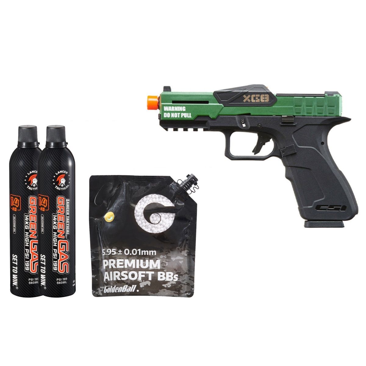 Poseidon CSI XG8 Gas Blow Back Aluminum Pistol -Combo