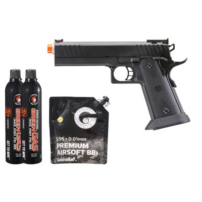 Army Armament R609 Hi-Capa Gas Blowback Airsoft Pistol - Combo