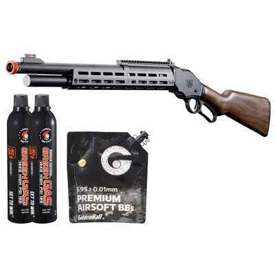 Golden Eagle Alpha Tactical Production A.T.87 Long Barrel Lever Action Gas Shotgun - Combo