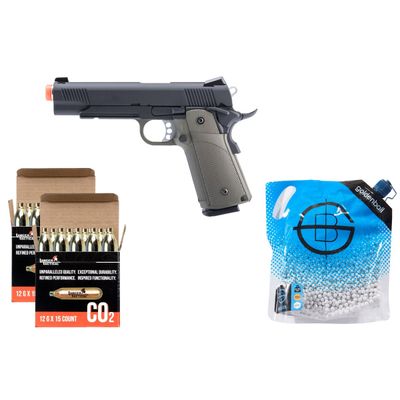 KJW Full Metal Custom 1911 Tactical Hi-capa Gas/co2 Blowback - CO2/BB Combo