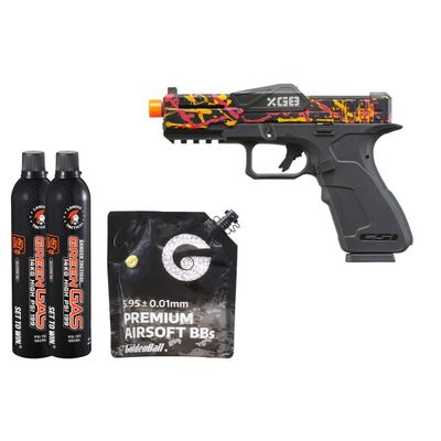 Poseidon CSI XG8 Gas Blow Back Aluminum Pistol - Combo