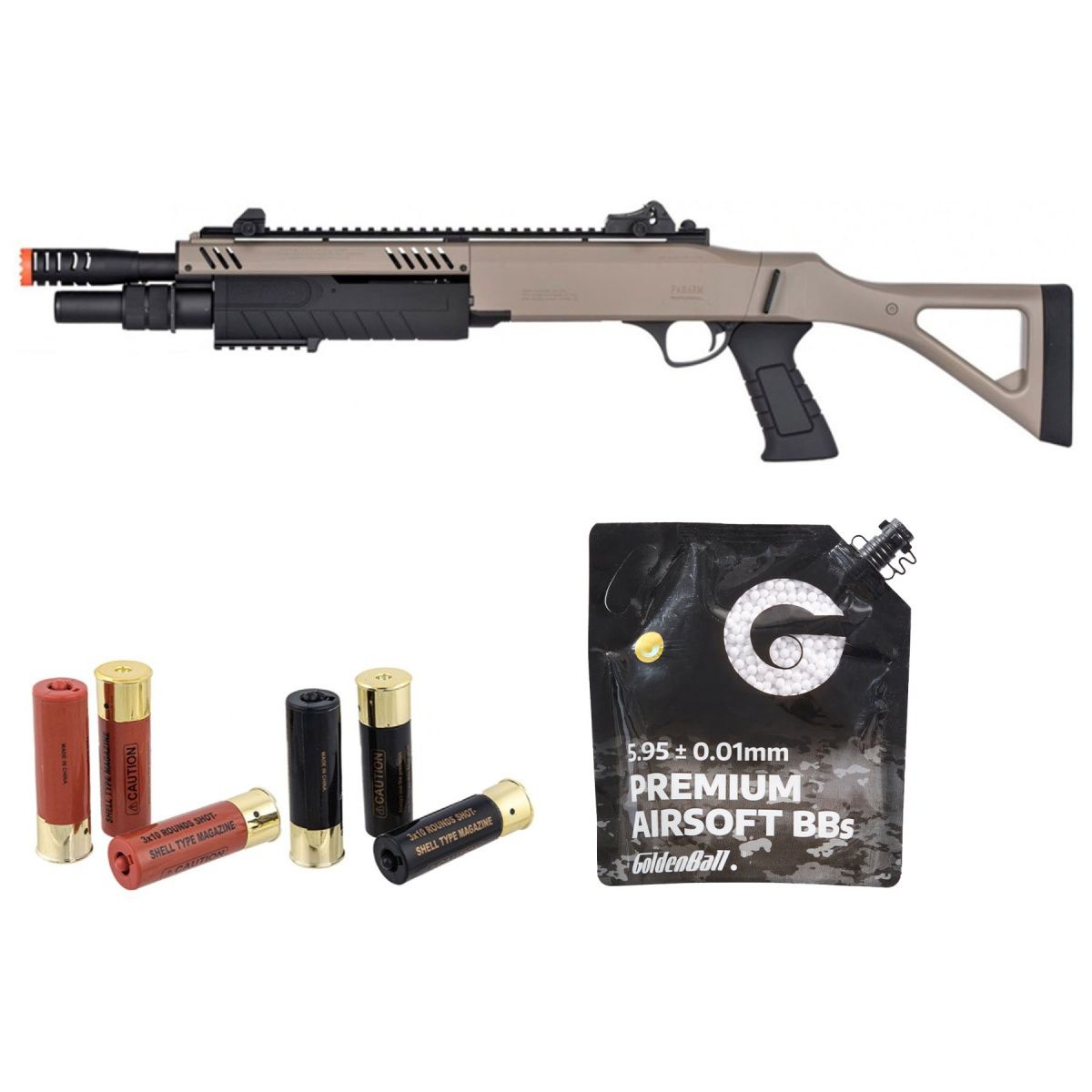 Fabarm STF/12 Short Barrel Spring Shotgun with Fixed Stock - Combo