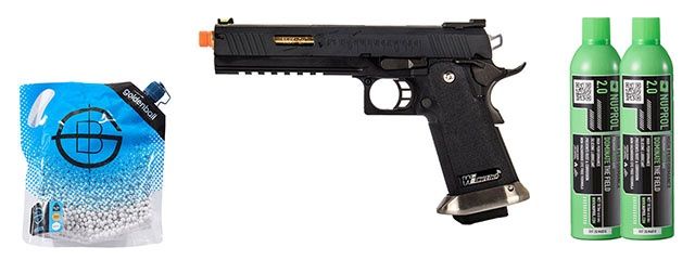 WE-Tech Hi-Capa 6" IREX Full Auto Competition Pistol -Combo