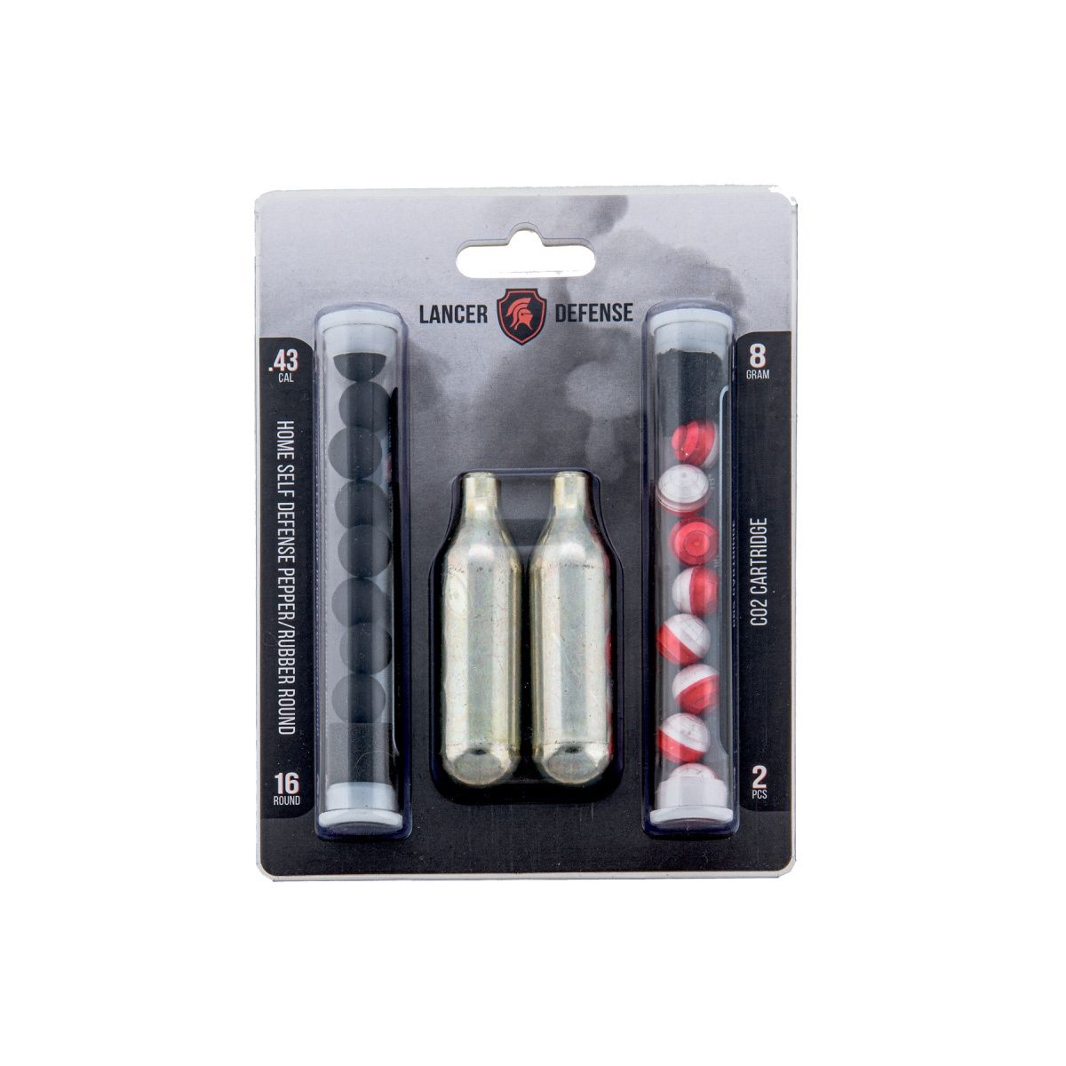 Lancer Defense .43 Cal Pepper Ball and Rubber Ball Pack - 8 Rounds of Each