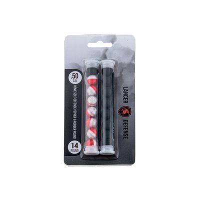 Lancer Defense .50 Cal Pepper Ball and Rubber Ball Pack - 7 Rounds of Each