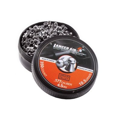Lancer Tactical 350 Count 0.177 Caliber 10.5 Gram Air Gun Pellets - 4.5mm Domed