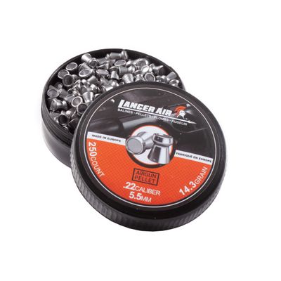 Lancer Air 250 Count .22 Caliber 14.3 Gram Air Gun Pellets - 5.5mm Hollowpoint