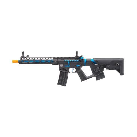 Lancer Tactical Enforcer BLACKBIRD Skeleton AEG w/ Alpha Stock - HIGH FPS, COLOR: Black &amp; Blue