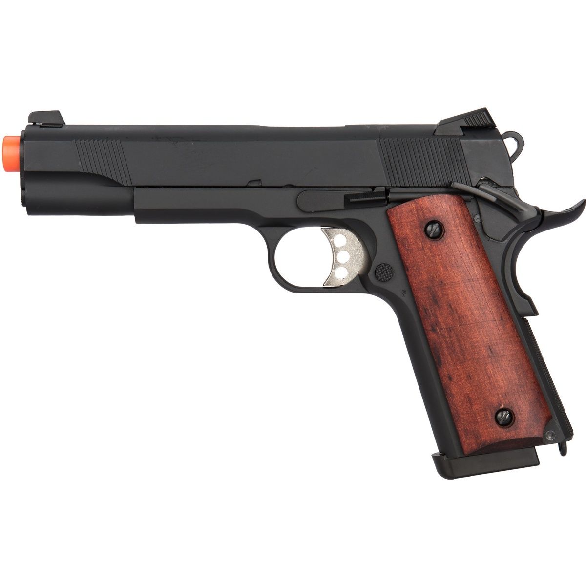 Double Bell 1911 Gas Blowback Wood Grip Metal Meu Airsoft Pistol