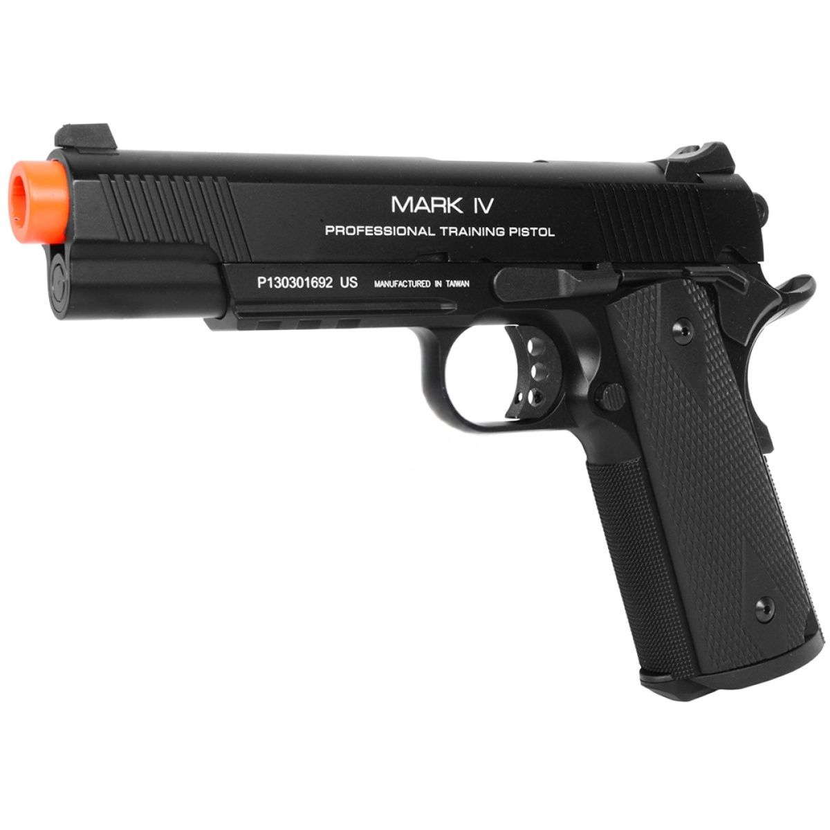 KWA M1911 MKIV PTP Full Metal Gas Blowback Pistol with 20mm Rail