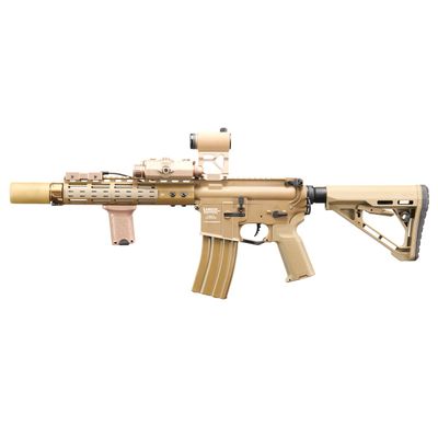 Custom Brimstone - Lancer Tactical Archon 9" M-LOK Proline Series M4 Airsoft Rifle w/ Delta Stock