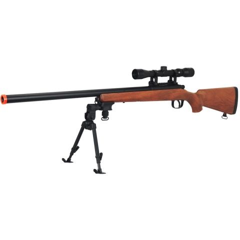 AGM MP001AAB Bolt Action Airsoft Sniper Rifle &amp; Bi-Pod