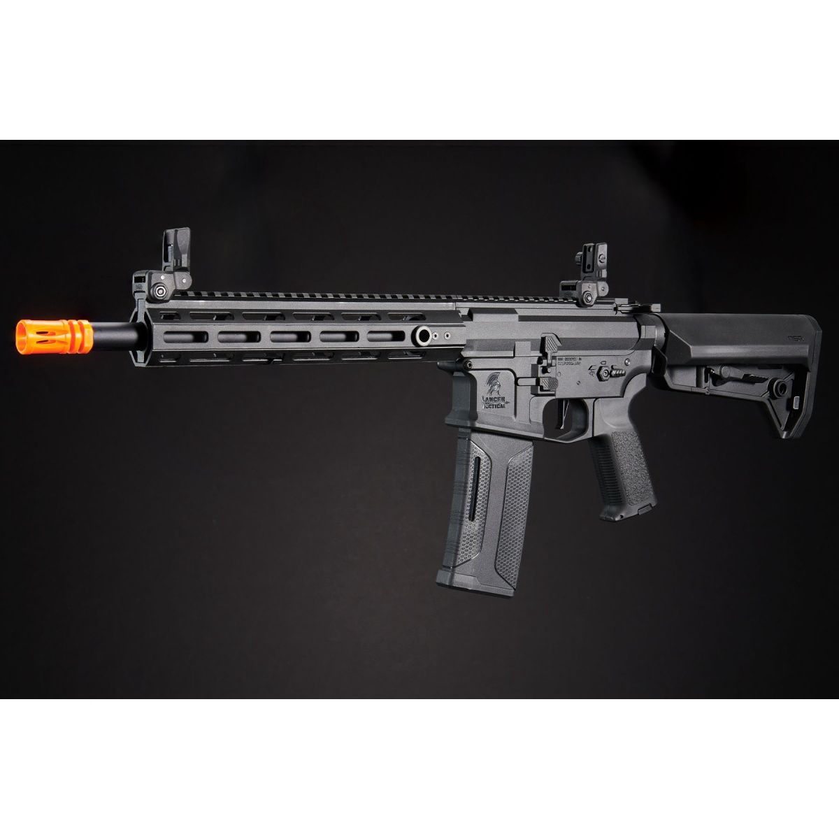 Lancer Tactical Gen 2 Hellion M-LOK 13" DMR M4 AEG Airsoft Rifle w/ Mock Suppressor, COLOR: Black