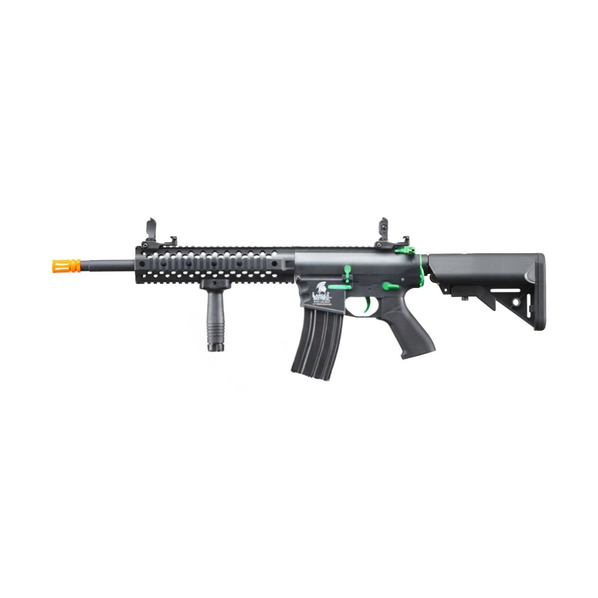 Lancer Tactical Gen 2 M4 Evo Airsoft AEG Rifle - No Battery and Charger, COLOR: Black &amp; Green