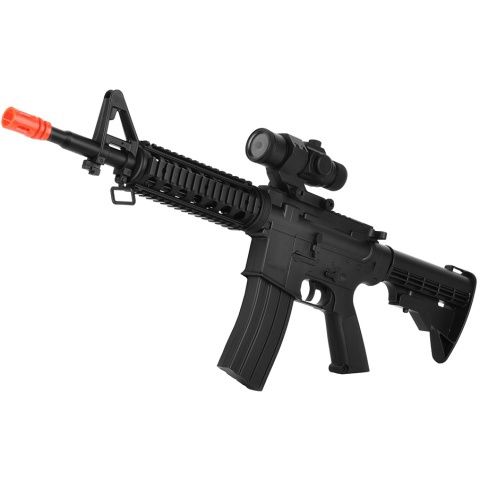 WELL D99 LPEG Full-auto M4 RIS AEG Airsoft Rifle with Mock Scope