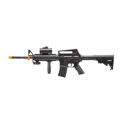 DE M4 RIS Tacspec Electric AEG Rifle with Flashlight 7 Red Dot Scope
