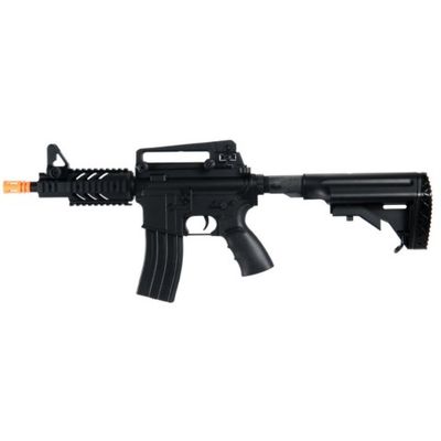 Well D3809 M4 CQB RIS AEG Plastic Gear, ABS Body with Adjustable Crane Stock