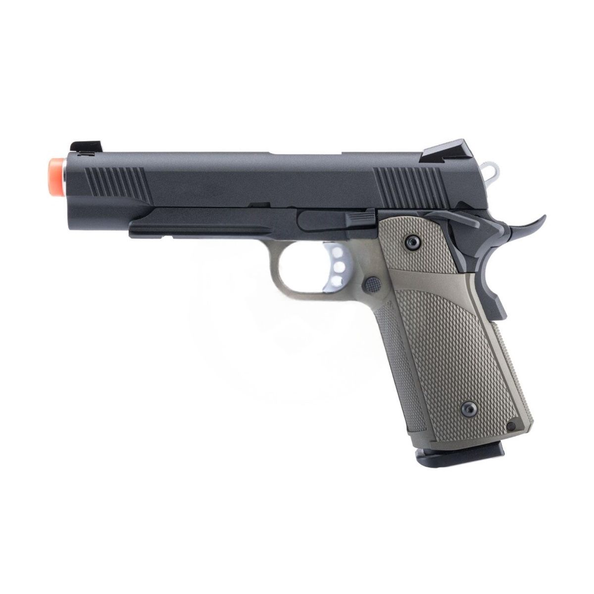 KJW Full Metal Custom 1911 Tactical HI-CAPA Gas/CO2 Blowback, COLOR: OD Green