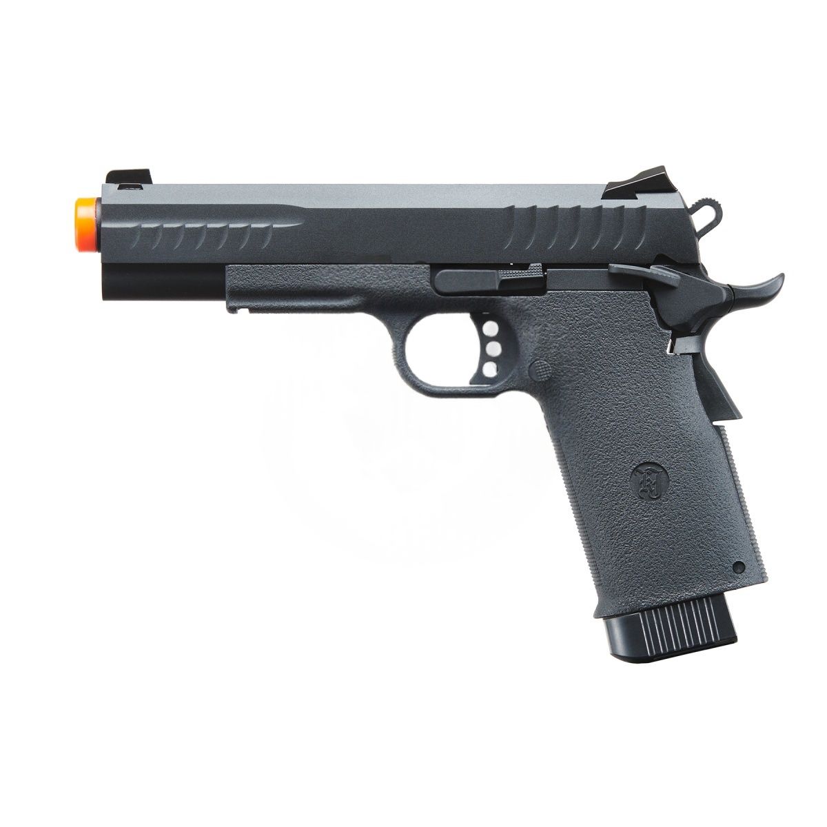 KJW Metal Slide KP-08 1911 CO2 Gas Blow Back Pistol, COLOR: Black