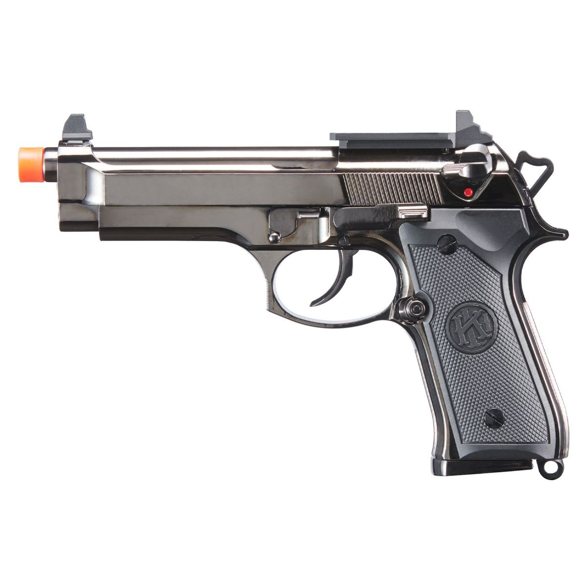 KLI KL-92 Fusion Optic Ready 6mm Dual Power CO2/Gas Blowback Airsoft Pistol - Black/Gun Metal