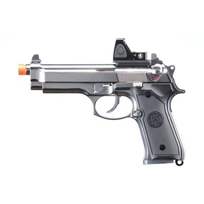 KLI KL-92 Platinum 6mm Dual Power CO2/Gas Blowback Airsoft Pistol Red Dot Combo
