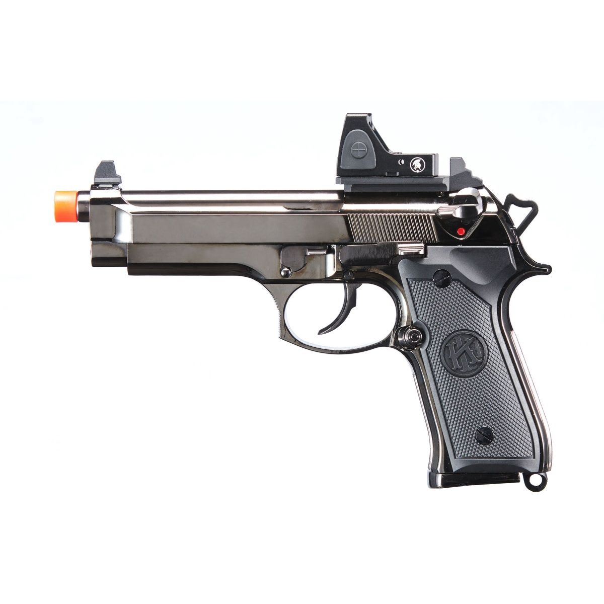 KLI KL-92 Fusion Optic Ready 6mm Dual Power CO2/Gas Blowback Airsoft Pistol Red Dot Combo