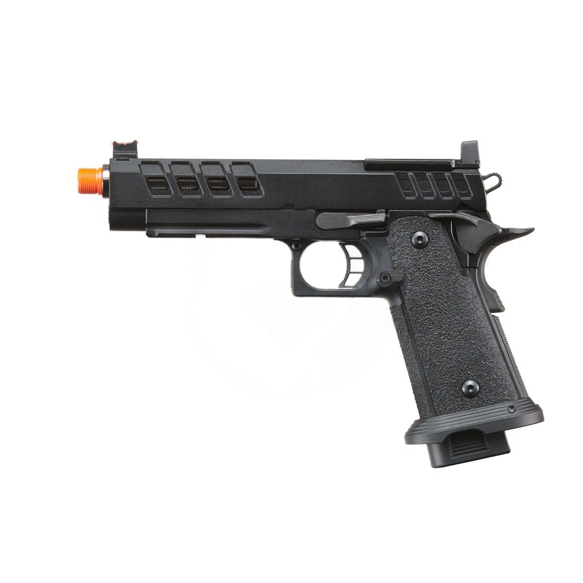 Lancer Tactical Heracles Hi-Capa Gas Blowback Airsoft Pistol, COLOR &amp; ATTACHMENT: Black