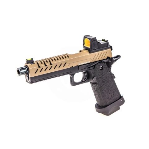 Vorsk Hi-Capa 5.1 GBB Pistol w/ Red Dot Sight, COLOR: Black &amp; Tan