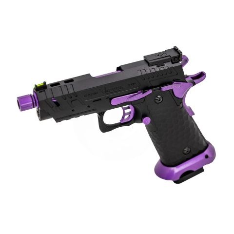 Vorsk Hi-Capa CS Vengeance 3.8 Compact GBB Pistol, COLOR: Black &amp; Purple