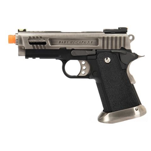 WE Tech 3.8 Hi-Capa Velociraptor Gas Blowback Airsoft Pistol - Silver