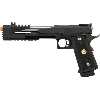 WE Tech 7" Black Dragon Gas Blowback Hi-Capa Airsoft Pistol