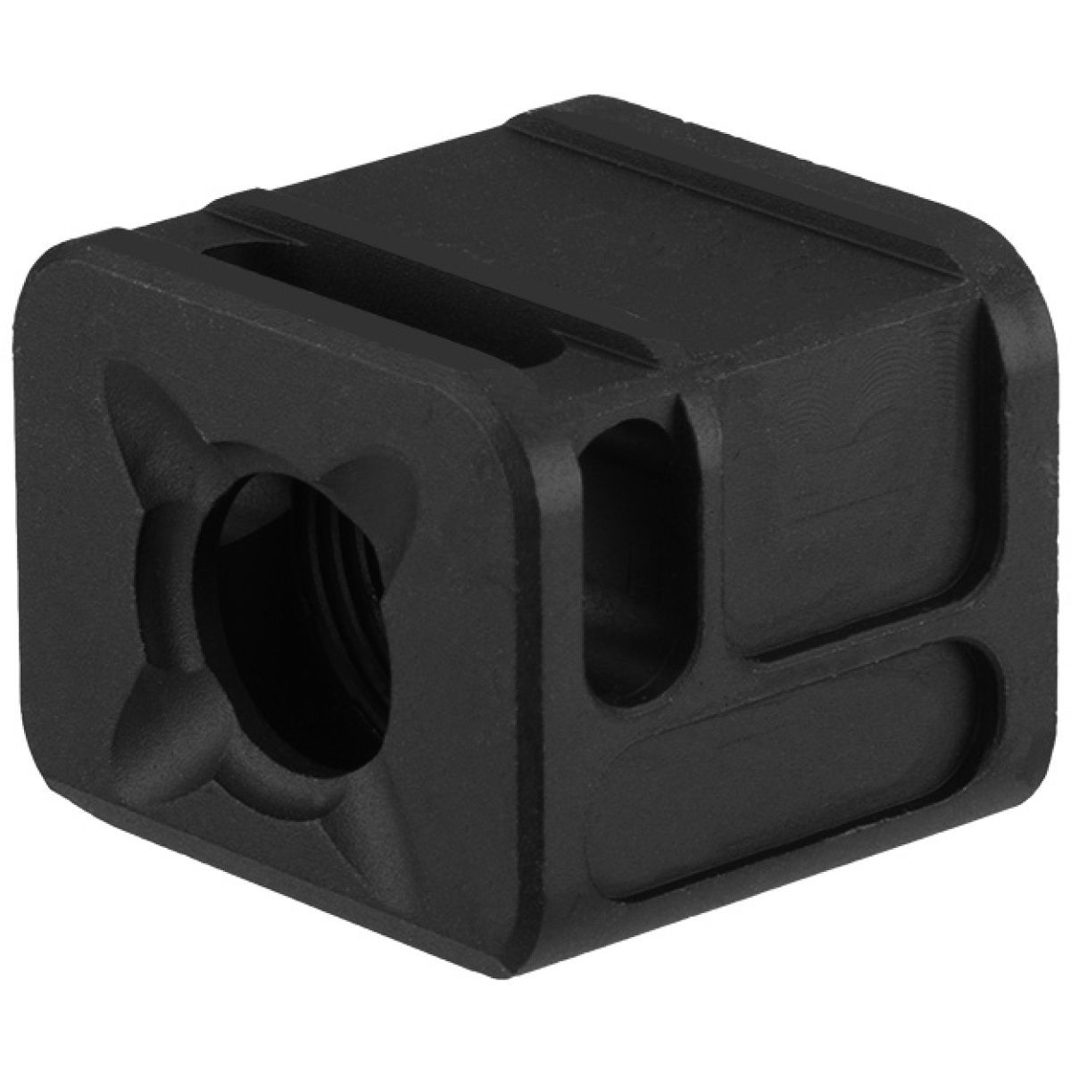 14mm CCW Airsoft X-OUT "M" Compensator for G-Series GBB Pistols, COLOR: Black