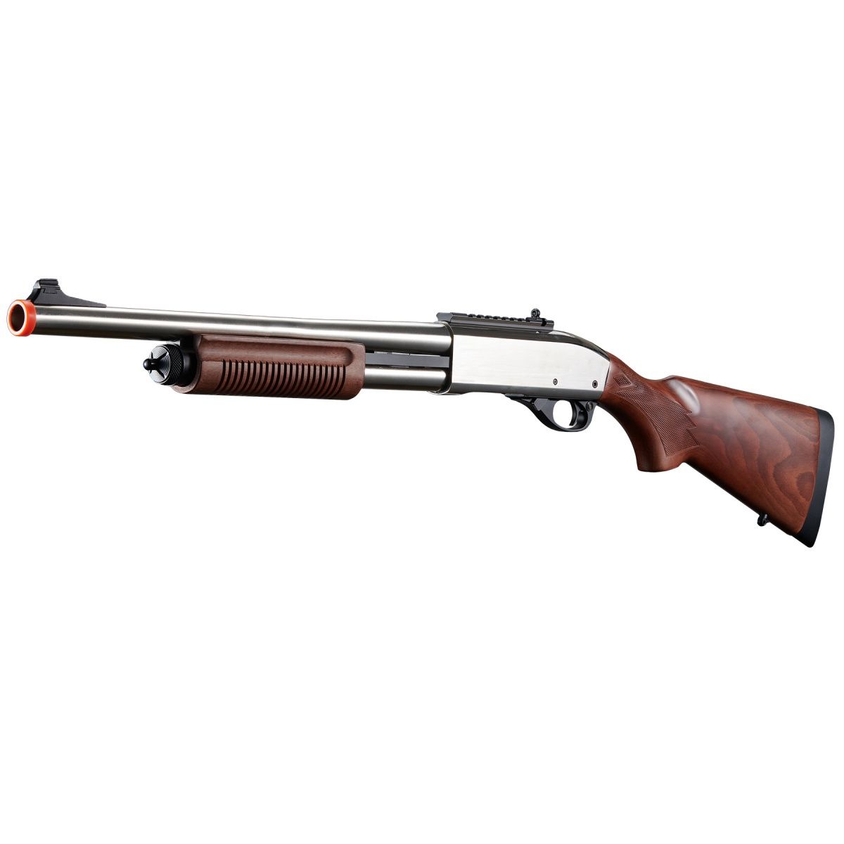 Golden Eagle M8870 3/6-Shot Pump Action Gas Airsoft Shotgun w/ Ghost Ring Iron Sights