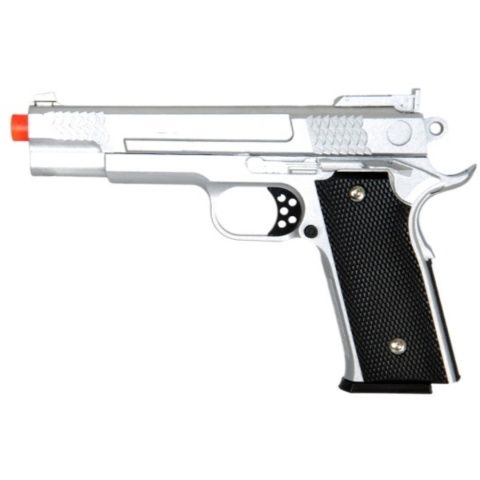UK Arms Airsoft G20S Metal Spring Pistol - Silver