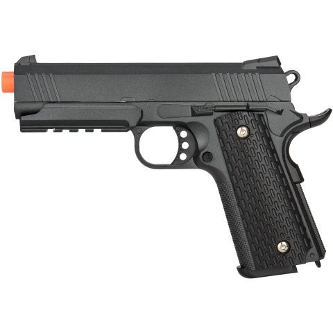 UK ARMS Airsoft G25B Series Spring Pistol with Rail - Black
