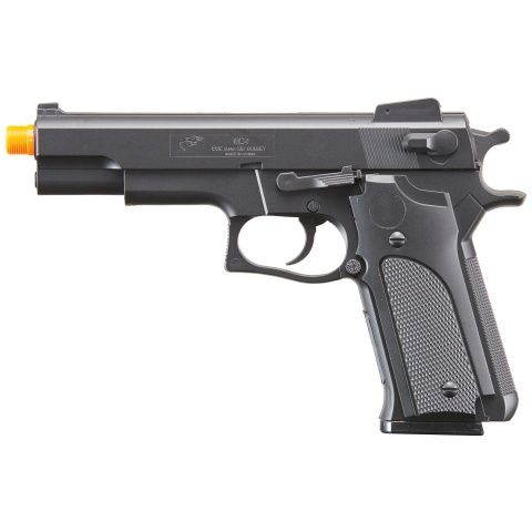 UK Arms Airsoft Full Size Spring Powered Pistol with Silencer