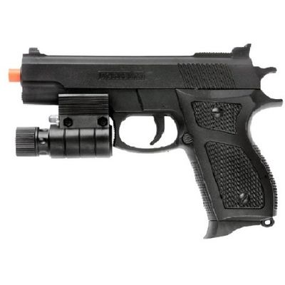 UK Arms Airsoft Spring M777R Pistol with Laser - Black