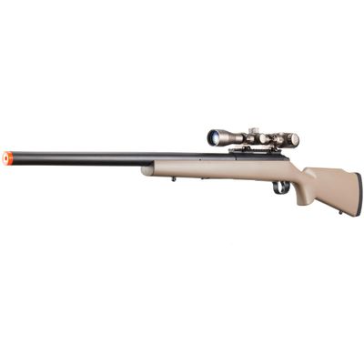 Golden Ball Bolt Action Airsoft Spring Powered Sniper Rifle with Metal Scope